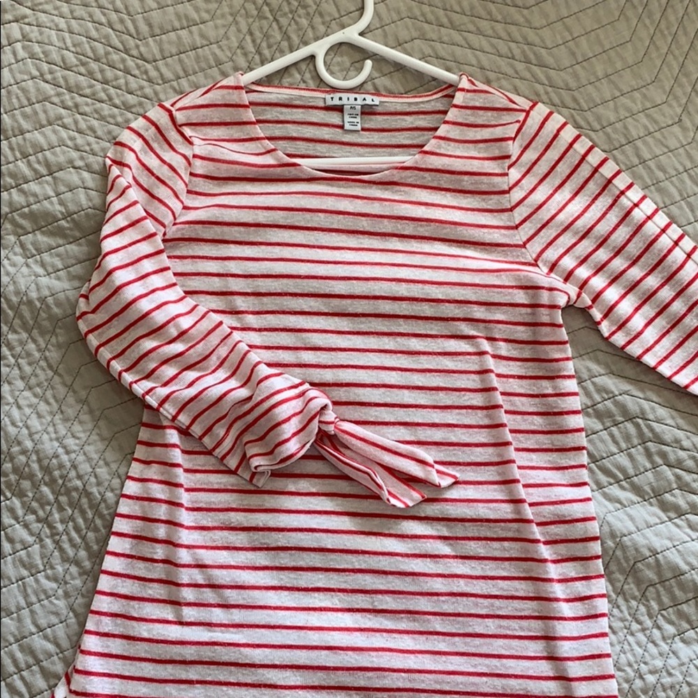 Tribal brand striped top